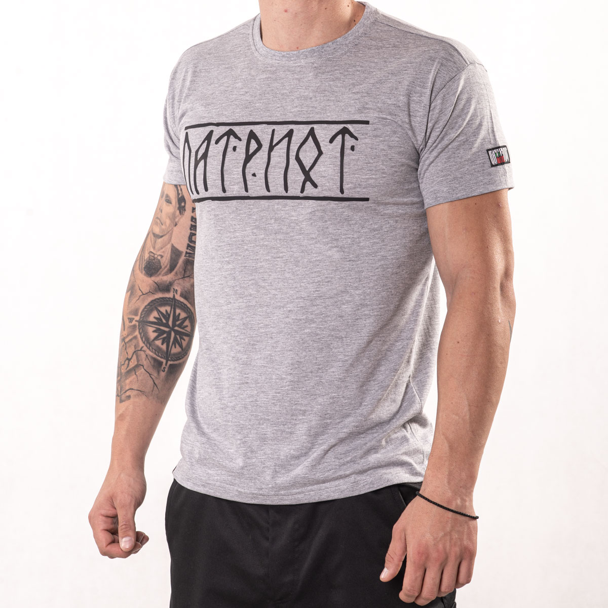 Тениска - Патриот RUNIC (сива) - Image 4